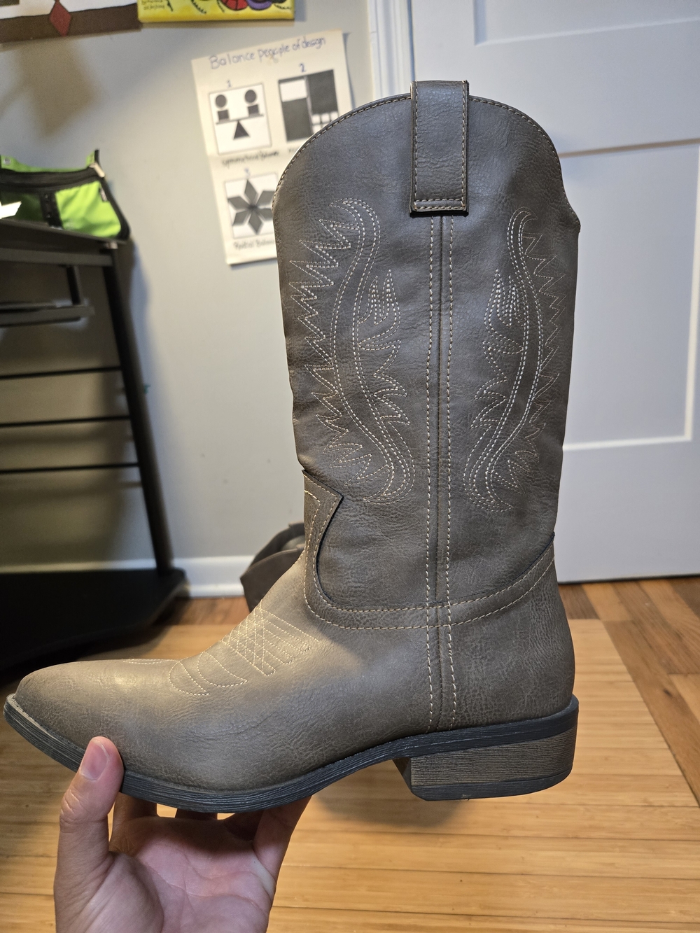 Taupe Western Cowboy Boots